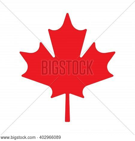 Maple Leaf Vector Shape Icon. Forest And Wood Symbol Sign. Nature Tree Logo. Canada Label. Clip-art 
