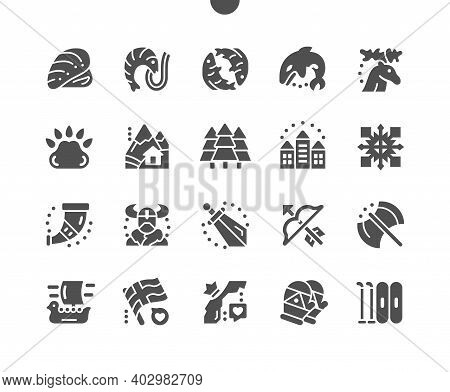 Norway. Landmark Trondheim City. Horn, Viking, Axe, Nature, Mountain, Scandinavia, Norwegian, Nordla