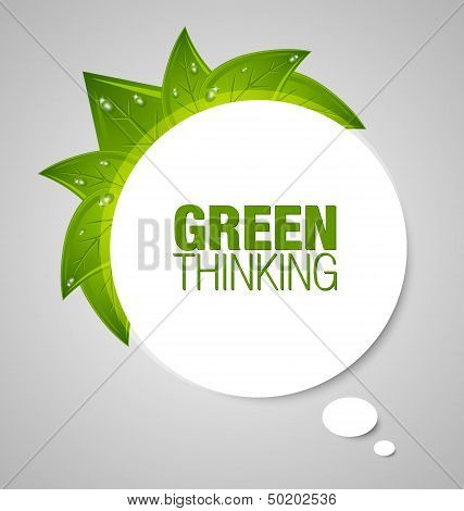 Green Thinking Bubble