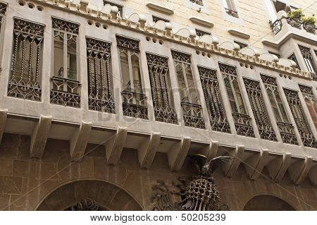 The Palau Guell In Barcelona (spain)