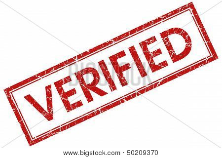 Verified Red Square  Stamp