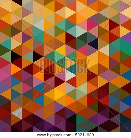 Vintage Triangles Seamless Pattern Background. Eps10 File.