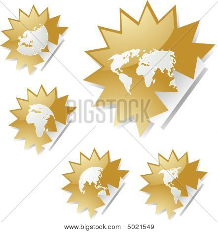 Adesivos de mapa do mundo