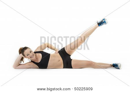 Young Beautiful Girl Working Out