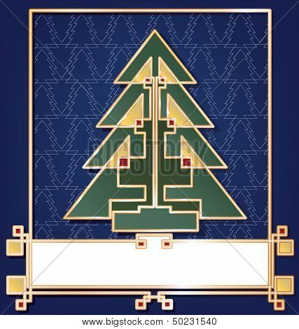 Christmas And New Year Background Card Design With Text Label