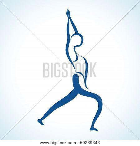 illustration of stylized yoga pose