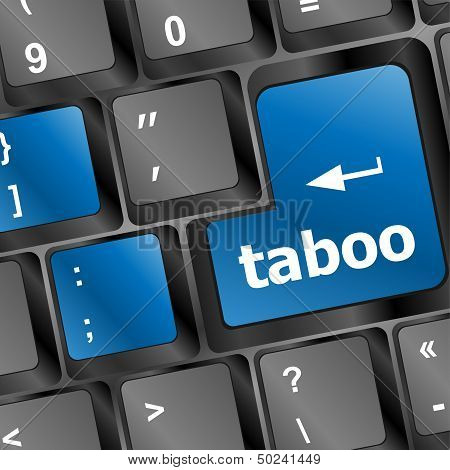 Taboo Button On Computer Keyboard Pc Key