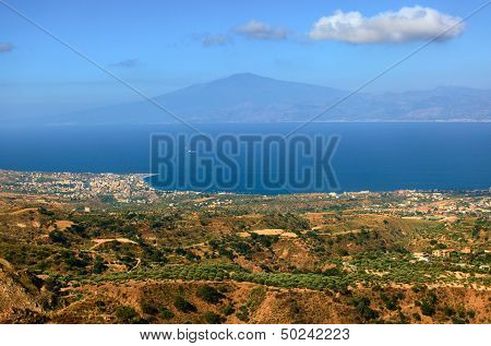 View On Etna From Aspromonte