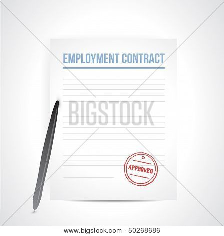 Employment Contrat Illustration Design
