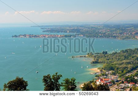 Spectacular picturesque view on Lindau on Lake Bodensee, Germany