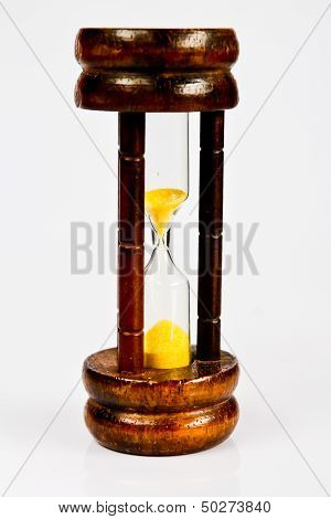 Wooden hourglass