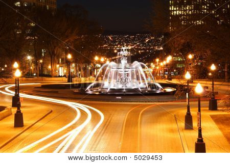 Scena notturna di Quebec City