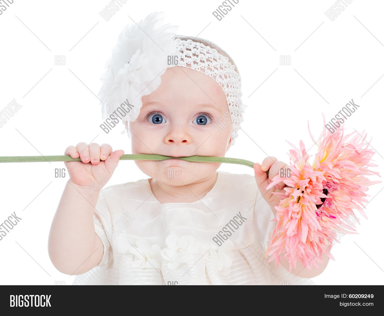 Funny Baby Girl Flower Image & Photo (Free Trial) Bigstock