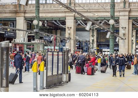 Inside View Of Paris North Station, (gare Du Nord).