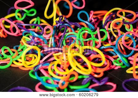 Neon Colored Rubberbands