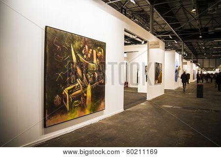 MADRID, SPAIN - 19 FEBRUARY 2014. ARCOmadrid contemporary art fair  begins its 33rd edition. Madrid, Spain