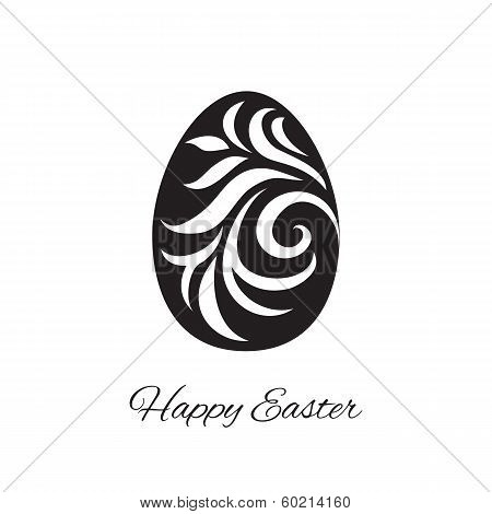 Happy easter card illustration with easter egg