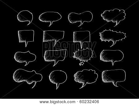 Speech Bubble Sketch hand drawn bubble speech