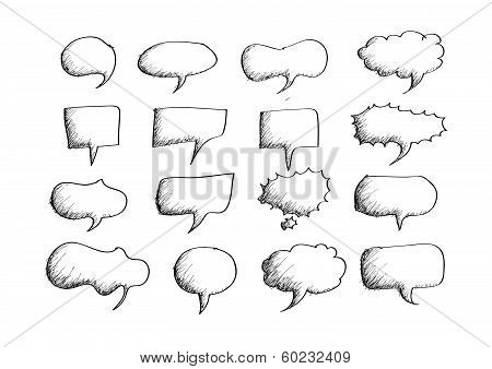 Speech Bubble Sketch hand drawn bubble speech