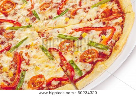 Vegetable Pizza Closeup