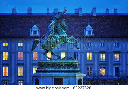Statue Of Archduke Charles On The Heldenplatz In Vienna, Austria