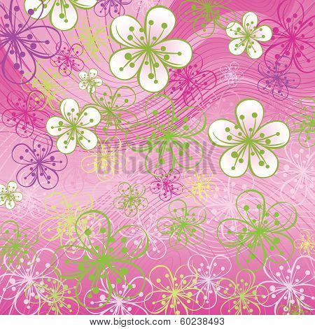 Spring Background. Flowers On The Abstract Background