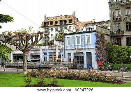 Street In Vevey, Switzerland