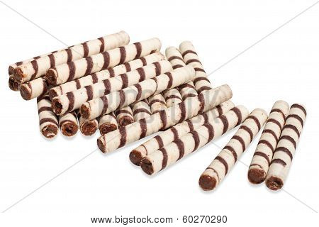 waffles isolated on white