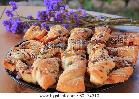 Home made bread rolls