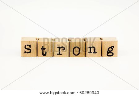 Strong Wording Isolate On White Background