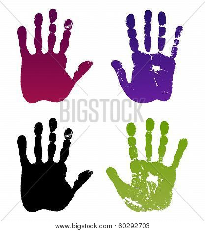 Old Man Four Hand Prints