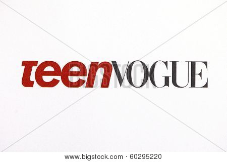 LOS ANGELES - FEB 22: Teen Vogue, sign at the Abercrombie & Fitch 'The Making of a Star' Spring Campaign Party on February 22, 2014 in Los Angeles, CA