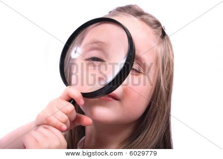 Handglass e giovane ragazza