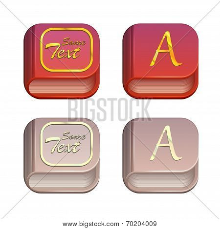 Vector set of book icons