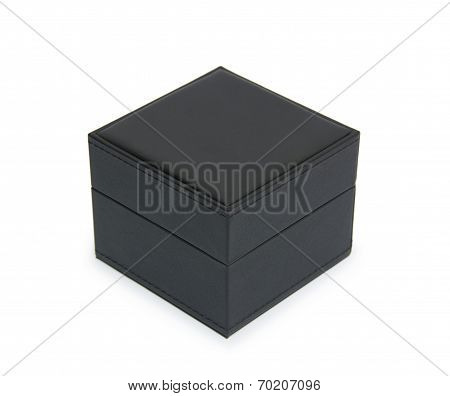Black Gift Box Isolated On White