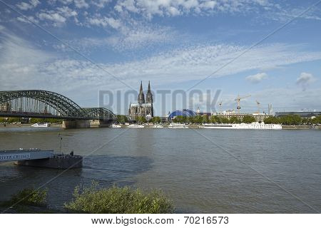 Cologne - Skyline With Cologne Cathedral