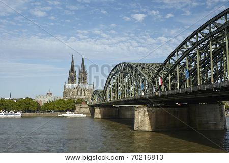 Cologne - Cologne Cathedral And Hohenzollern Bridge