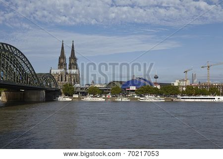 Cologne - Skyline With Cologne Cathedral