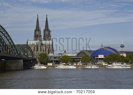 Cologne - Skyline With Cologne Cathedral