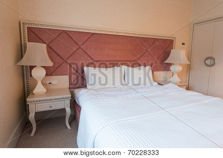 GABALA - MAY 18: Room in Riverside Hotel on May 18, 2014 in Gabala, Azerbaijan. Riverside hotel is first 5 star hotel in Gabala, Azerbaijan