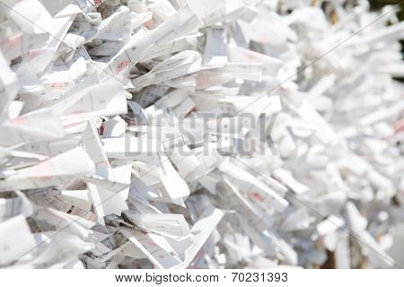 Omikuji fortune paper