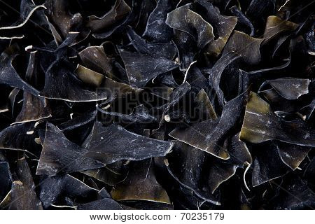 Dried kombu, a type of sea vegetable.