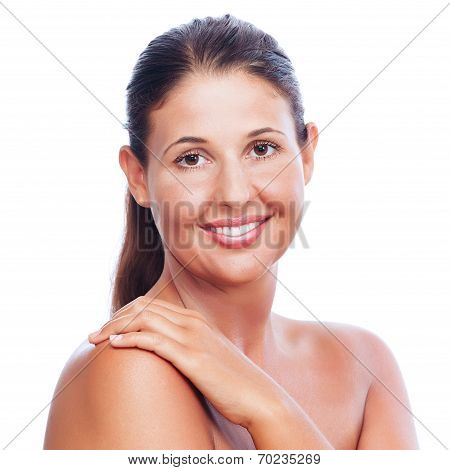Closeup Of A Sexy Smiling Girl