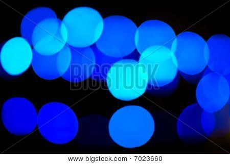 ภาพ defocused ของหลอดไฟ