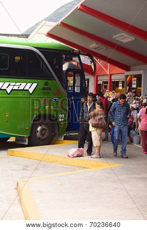 Bus Terminal in Banos, Ecuador