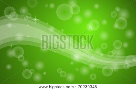 Illustration of green bubbles background