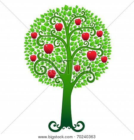 Green apple tree