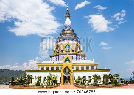Glass Pagoda Wat Thaton In Mae Ai District Chiangmai Thailand