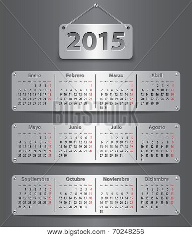 2015 Spanish Calendar