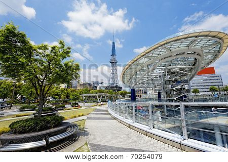 Nagoya, Japan city skyline with Nagoya Tower. 